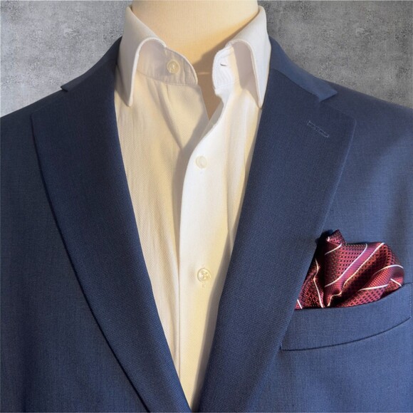 STAFFORD Classic Mens Blazer Sport Coat Two Button Jacket 50R WOOL Blend Suits - Picture 3 of 12